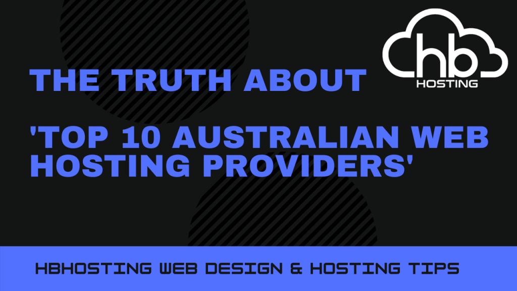 Top 10 Australian Web Hosting Providers 1